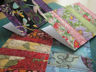 Patchwork Fabric Greeting Cards - Quilting Tutorials and Fabric Creations - Quilting in the Rain